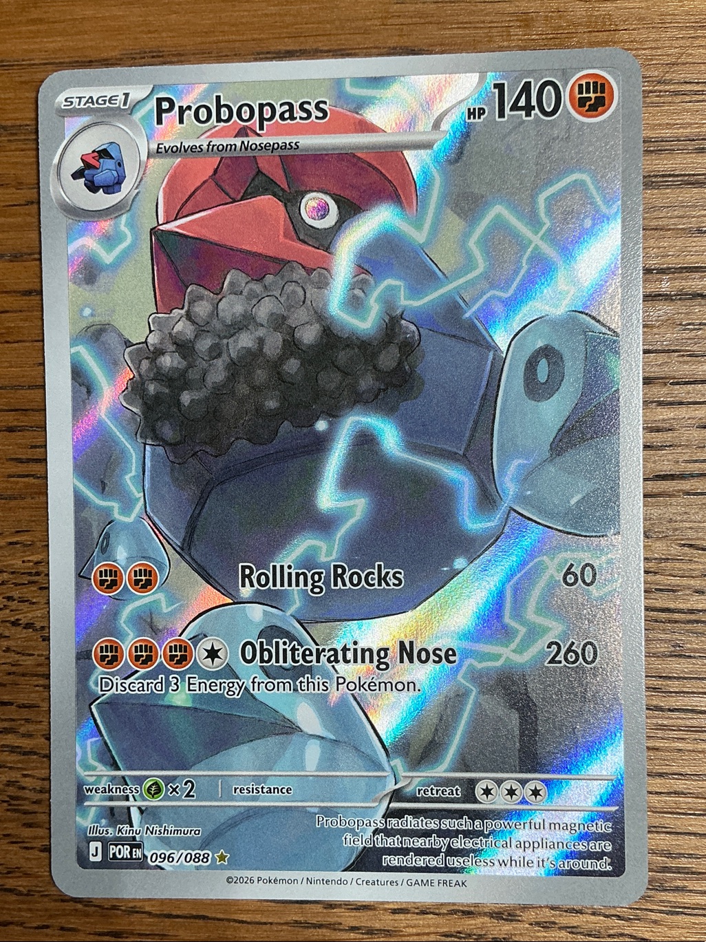 Probopass Pokmon Holo Ex/Tag Team Card - Red, Gray, Black